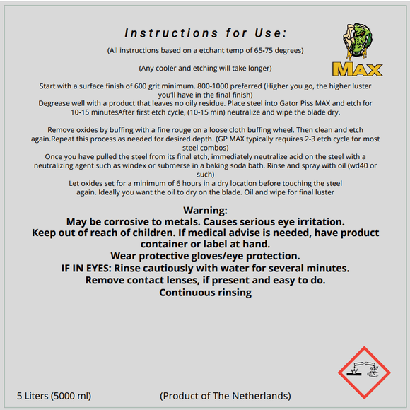 Gator Piss Max 5 Liter - knifematerio.shop